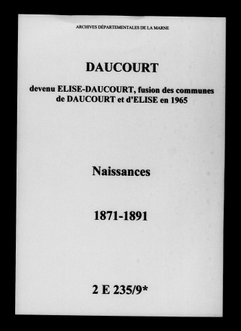 Daucourt. Naissances 1871-1891