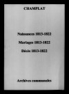 Champlat-et-Boujacourt. Naissances, mariages, décès 1813-1822