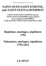 Saint-Ouen. Baptêmes, mariages, sépultures puis naissances, mariages, décès 1792-1812