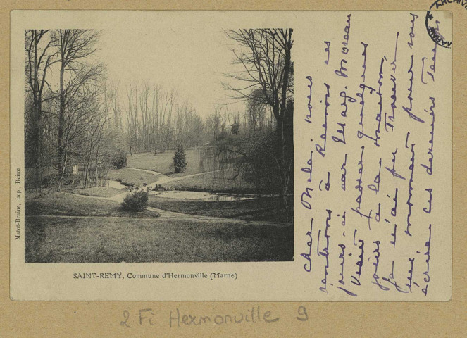 HERMONVILLE. Saint-Remy, Commune d'Hermonville.
(Imp. Matot-BraineReims).[vers 1906]