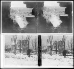 Béthelainville vu par un trou d'obus (vue 1). Nieuport. Maison dite du peintre (vue 2)