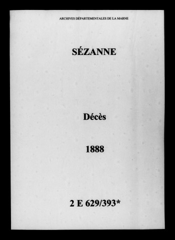 Sézanne. Décès 1888