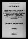 Saint-Genest. Naissances, mariages, décès 1793-1832