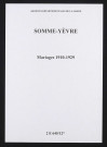 Somme-Yèvre. Mariages 1910-1929