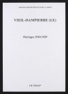Vieil-Dampierre (Le). Mariages 1910-1929