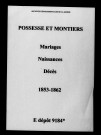 Possesse. Naissances, mariages, décès 1853-1862