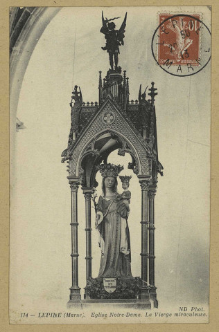ÉPINE (L'). 114-Église Notre-Dame. La Vierge miraculeuse / N.D., photographe.
