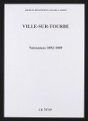 Ville-sur-Tourbe. Naissances 1892-1909