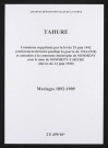 Tahure. Mariages 1892-1909