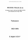 Petite-Ville (La). Naissances 1823-1836