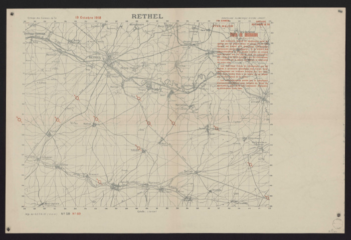 Rethel.
Service géographique de l'Armée (Imp G. C. T. A. IV n°59, 69).1918