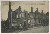 COURGIVAUX. La Guerre 1914-1915. Courgivaux (Marne) - La rue principale après le bombardement. The principal road after the bombardment.