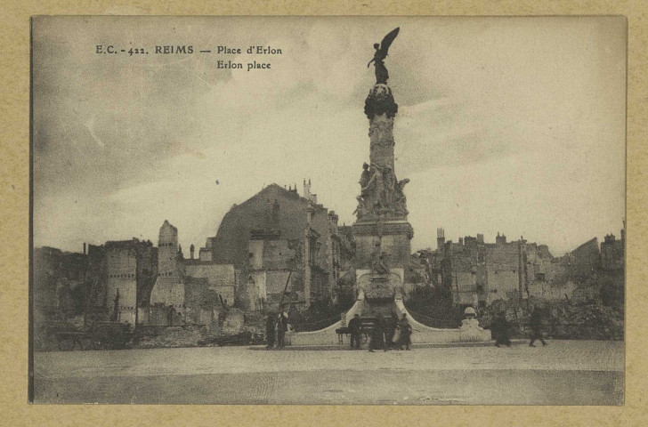 REIMS. 422. Place d'Erlon. E.C..
(39 - LyonGoutangy).1920