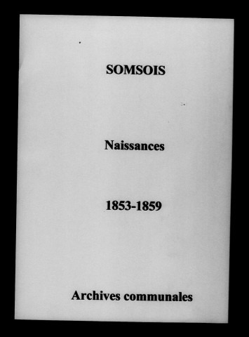 Somsois. Naissances 1853-1859