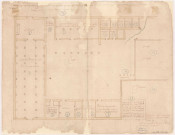 Châlons-sur-Marne. Hôpital de Châlons plan du batiment, 1642.