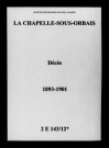 Chapelle-sous-Orbais (La). Décès 1893-1901