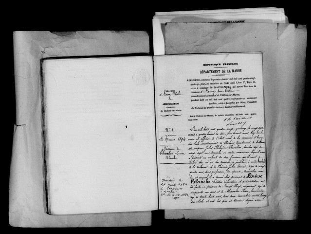 Écury-sur-Coole. Naissances 1894