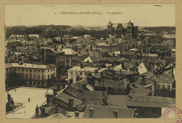 CHÂLONS-EN-CHAMPAGNE. 2- Vue générale. Château-Thierry Bourgogne Frères. Sans date 