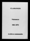 Clamanges. Naissances 1861-1872