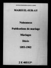 Mareuil-sur-Ay. Naissances, publications de mariage, mariages, décès 1893-1902