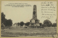 VILLE-SOUS-ORBAIS (LA). (Bataille de la Marne). Monument élevé par le Souvenir Français, à la mémoire des 300 soldats (24 et 28éme d'Infanterie) tombés le 4 septembre 1914 sur le Plateau des Tomassets / A. Olivier, photographe à Orbais.
