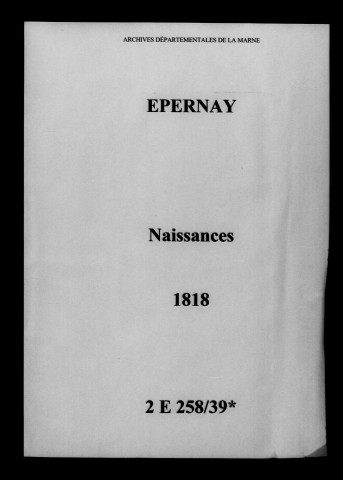 Épernay. Naissances 1818