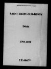 Saint-Remy-sur-Bussy. Décès 1793-1870