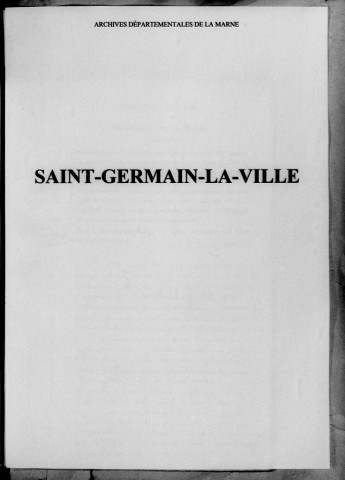 Saint-Germain-la-Ville. Naissances 1882