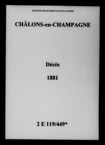 Châlons-sur-Marne. Décès 1881