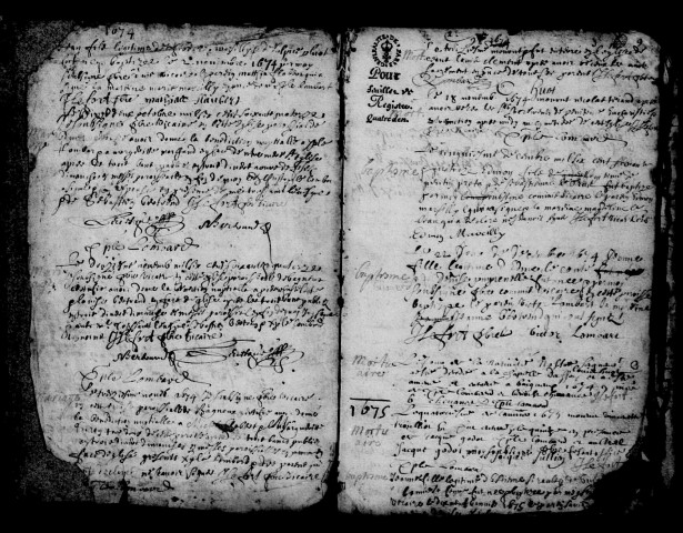 Bagneux. Baptêmes, mariages, sépultures 1674-1682