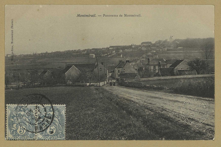 MONTMIRAIL. Panorama de Montmirail.
MontmirailA. Maurio-Rice.[vers 1904]