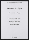 Heiltz-l'Évêque. Naissances, mariages, décès 1907-1919 (reconstitutions)