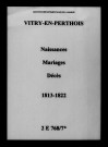 Vitry-en-Perthois. Naissances, mariages, décès 1813-1822