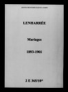 Lenharrée. Mariages 1893-1901
