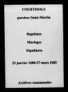 Courtisols. Saint-Martin. Baptêmes, mariages, sépultures 1680-1682
