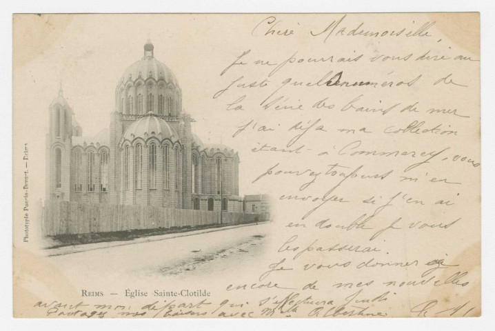 REIMS. Église Sainte-Clotilde. ReimsPhototypie Ponsin-Druart