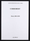 Corrobert. Décès 1893-1929