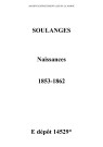 Soulanges. Naissances 1853-1862