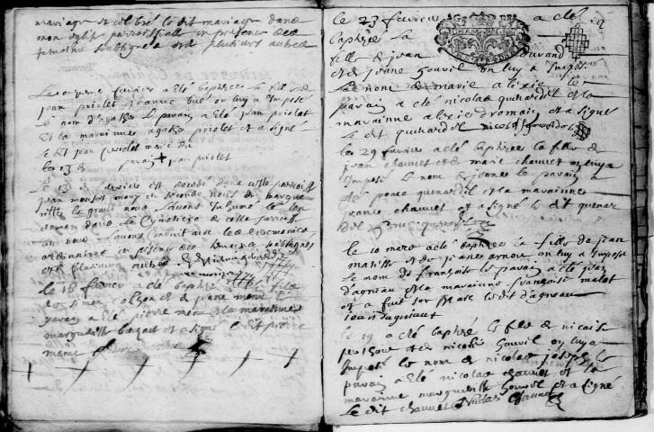 Chigny. Baptêmes, mariages, sépultures 1716-1730