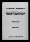 Toulon. Toulon-la-Montagne. Naissances 1861-1892