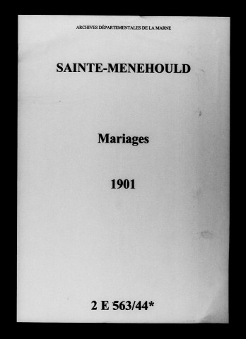 Sainte-Menehould. Mariages 1901