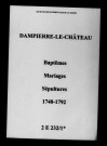 Dampierre-le-Château. Baptêmes, mariages, sépultures 1740-1792