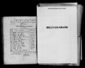 Billy-le-Grand. Naissances 1886