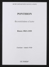 Ponthion. Décès 1903-1939 (reconstitutions)