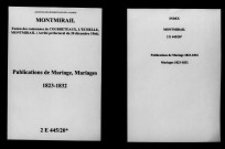 Montmirail. Publications de mariage, mariages 1823-1832