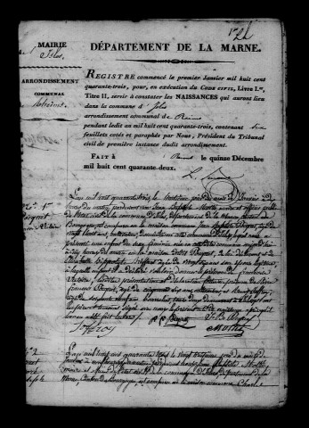Isles-sur-Suippe. Naissances, publications de mariage, mariages, décès 1843-1852