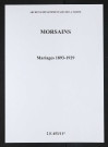 Morsains. Mariages 1893-1929