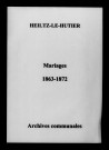 Heiltz-le-Hutier. Mariages 1863-1872