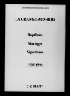 Sainte-Menehould. Grange-aux-Bois (La). Baptêmes, mariages, sépultures 1737-1792
