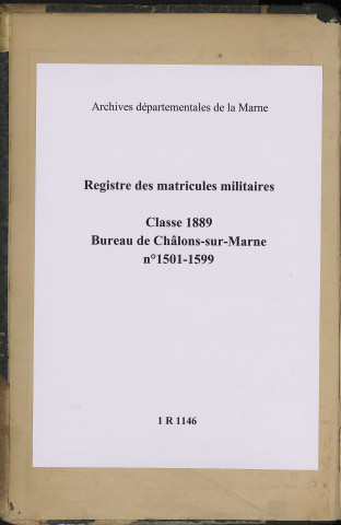 Registre matricule, n°1501-1599
